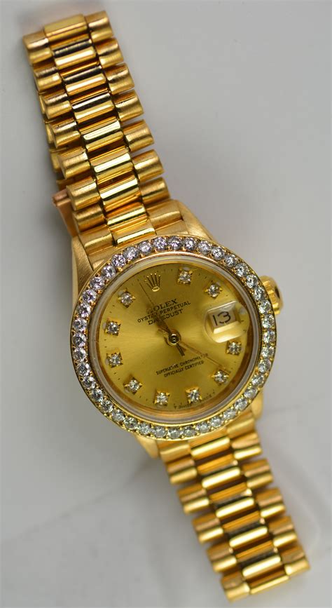 gold diamond rolex for sale|all gold rolex with diamonds.